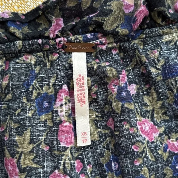 FREE PEOPLE MEANT TO BE FLORAL COTTON BLOUSE - Picture 8 of 12